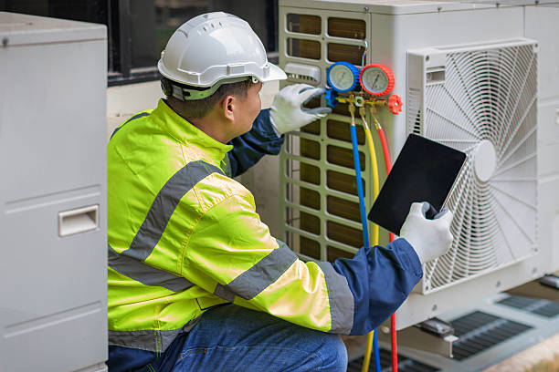 Professional Hvac technician working in Danville, VA